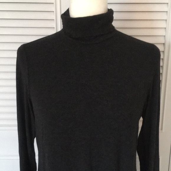 EILEEN FISHER Tunic Style Charcoal Grey Turtleneck - M - Picture 3 of 5